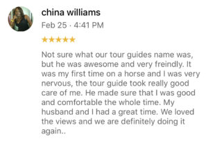 Review from China Williams